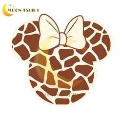 minnie mouse giraffe pattern head svg