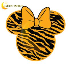 minnie mouse tiger pattern head svg