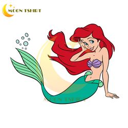 the little mermaid princess ariel vector clipart svg