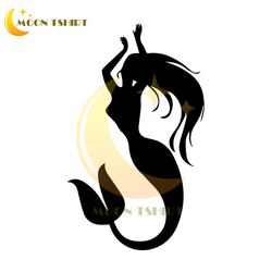 disney dancing little mermaid ariel silhouette svg