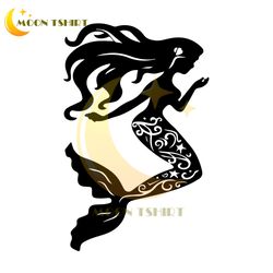 little mermaid modern cross stick pattern ariel svg