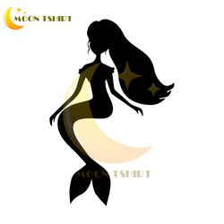 cartoon doll little mermaid ariel silhouette svg