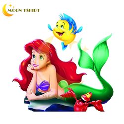 little princess ariel flounder sebastian disney friends png