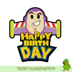 happy birthday buzz lightyear toy story clipart svg