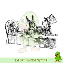 the mad hatter tea party alice in wonderland svg