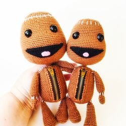 SACKBOY toys- Set Crochet pattern pdf in english (imitation of stockinette stitch when knitting and traditional crochet)