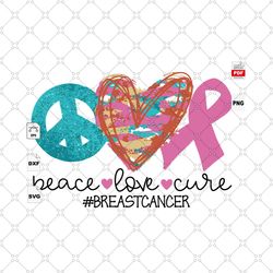 peace love cure, breast cancer svg, cancer awareness, black girl svg, cancer ribbon svg, breast cancer ribbon, breast ca