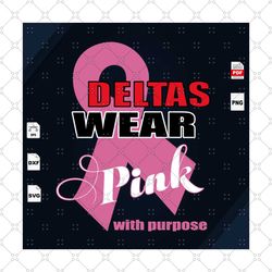 delta sigma theta support breast cancer svg, delta sigma theta, sorority flag, sorority gifts, sorority shirt, breast ca