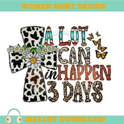 a lot can happen in 3 days leopard plaid cross easter day png