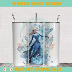 3d disney frozen elsa princess 20oz tumbler wrap png