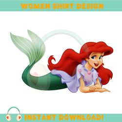 disney little mermaid princess ariel lying vector png