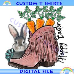happy easter bunny carrot pink cowboy boots png