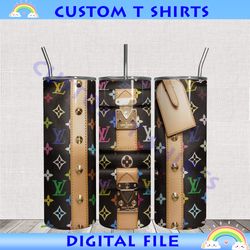 louis vuitton monogram multicolor bag tumbler wrap png