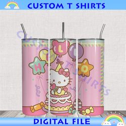 hello kitty birthday party 20oz design tumbler png