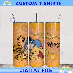 pooh tigger eeyore 20oz tumbler wrap png