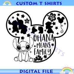 ohana means family mickey head svg