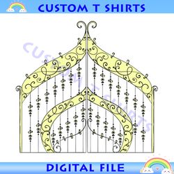 disney cinderella castle gate sticker clipart svg