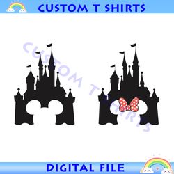 disney magic castle mickey minnie mouse clipart svg