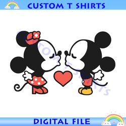 disney love kiss cute mickey minnie mouse clipart svg