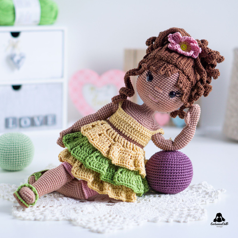 Emily Crochet Doll Pattern PDF With Clothes  Nosew Amigurumi Design 2