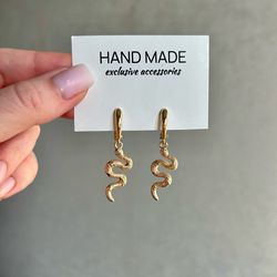 Handmade earrings ready to ship, Earrings with snakes