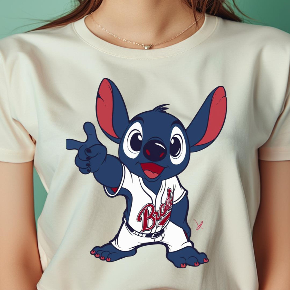 Extraterrestrial Stitch Joins Braves Fans PNG, Stitch Vs Atlanta PNG, Braves logo Digital Png Files.jpg