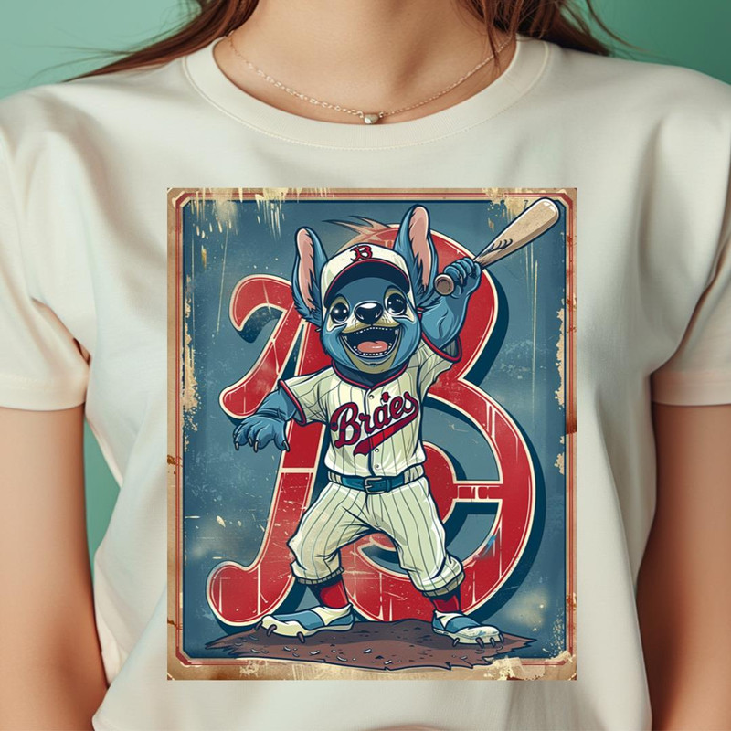 Stitch Takes On Atlanta Braves PNG, Stitch Vs Atlanta PNG, Braves logo Digital Png Files.jpg