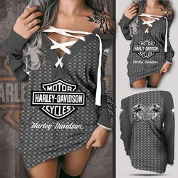 Harley Davidson Criss Cross Sweatshirt Dress Sizes S - 3XL M601706