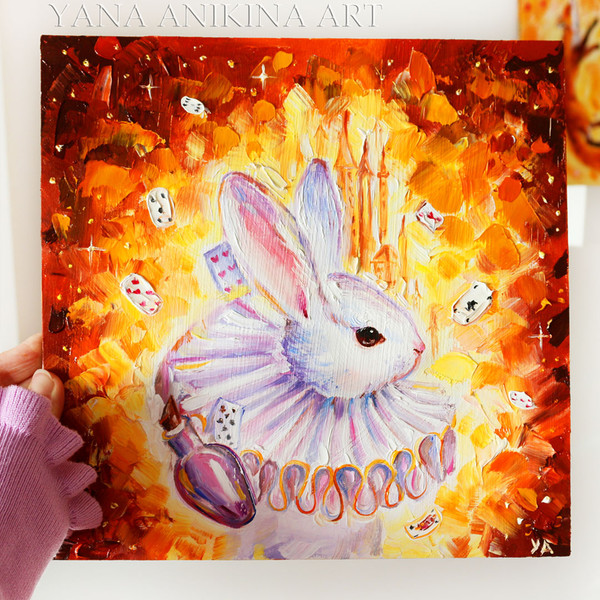 alice-in-wonderland-white-rabbit-oil-painting-original-artwork-handmade-1.jpg