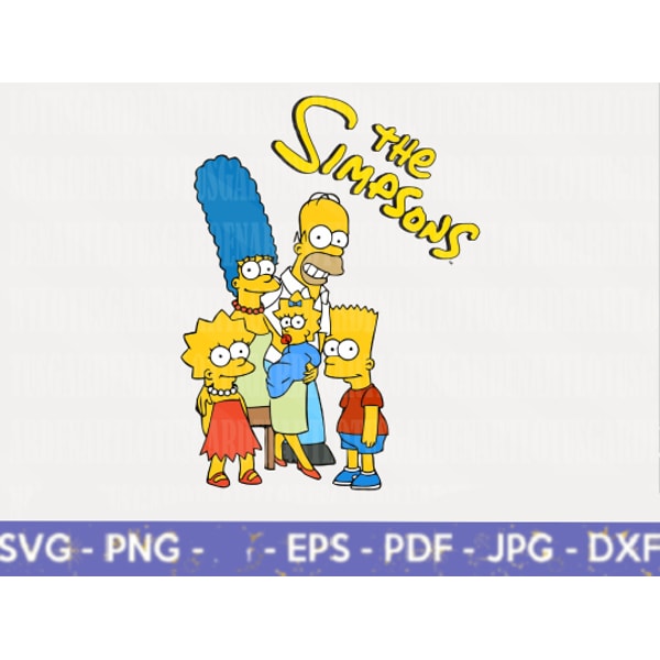 Vector Simson Simpsons Svg, Simpson Clip Art, Png Pdf, Digital Download - Inspire Uplift