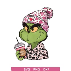 grinch's valentine png, coffee valentine png, happy valentine png, love heart png, trendy valentine png, valentine's day