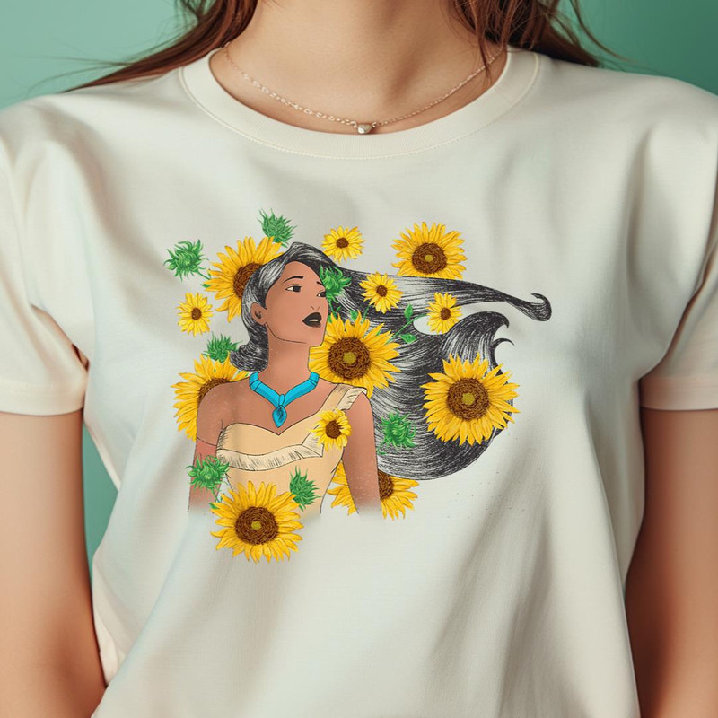 Disney Pocahontas Sunflower Floral PNG, Cinderella PNG, Cinderella Castle Digital Png Files.jpg