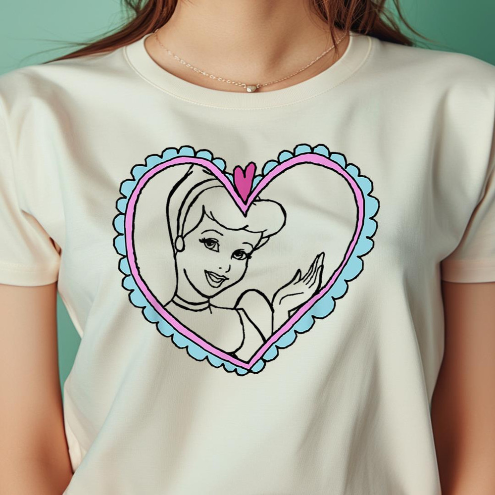 Disney Princess Cinderella In Heart Frame PNG, Cinderella PNG, Cinderella Castle Digital Png Files.jpg