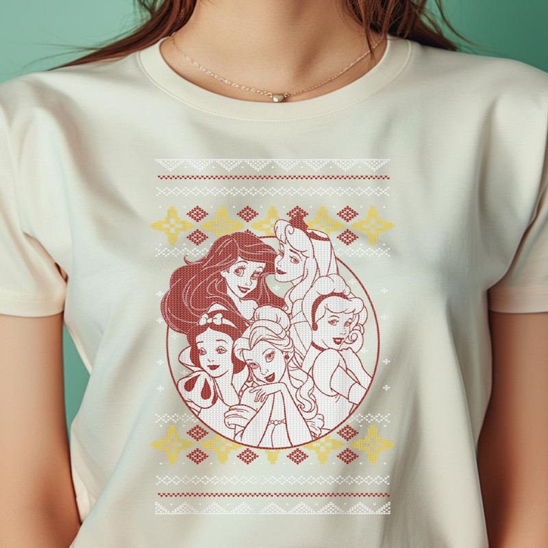 Disney Princess Circle Group Shot Ugly Christmas PNG, Cinderella PNG, Cinderella Castle Digital Png Files.jpg