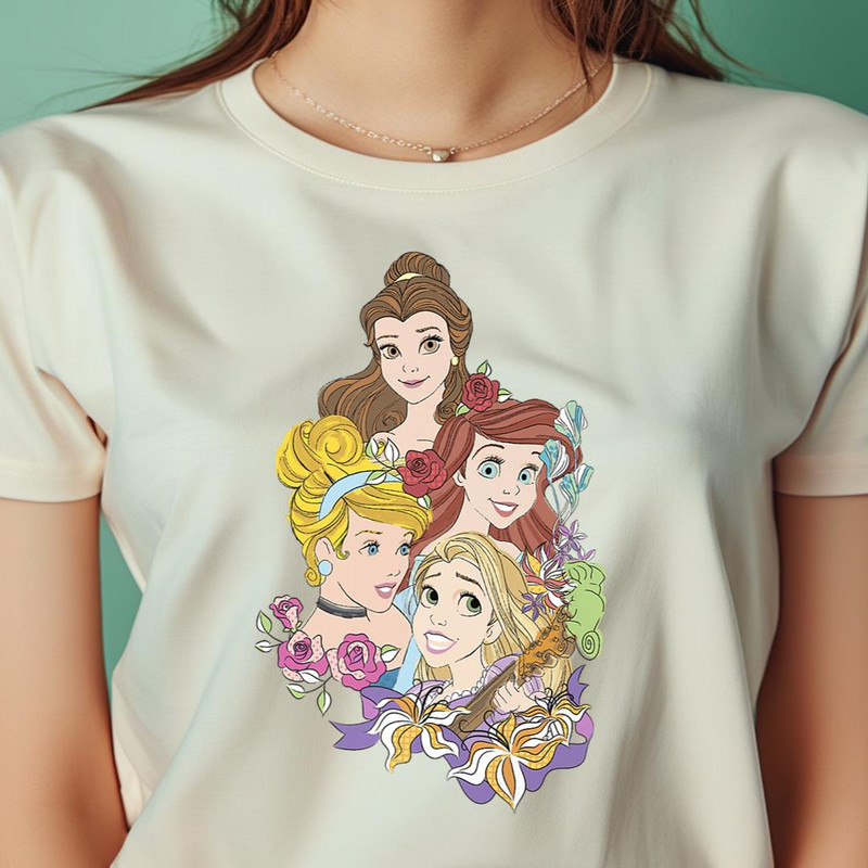 Disney Princess Floral Belle Cinderella Ariel Rapunzel PNG, Cinderella PNG, Cinderella Castle Digital Png Files.jpg