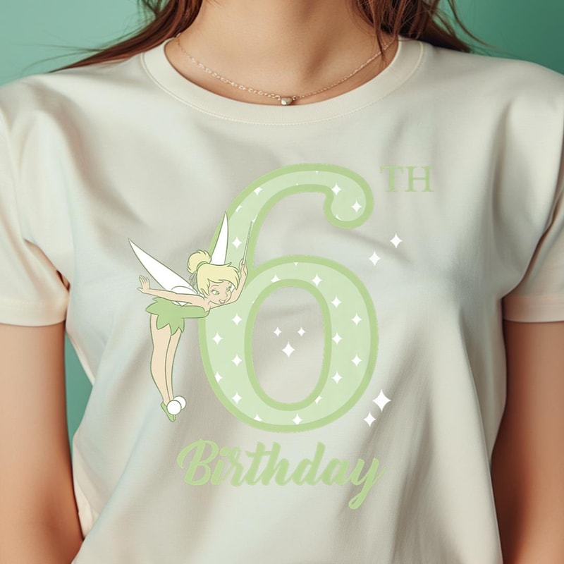 Disney Peter Pan 6Th Birthday Tinkerbell Portrait PNG, Peter Pan PNG, Tinker Bell Digital Png Files.jpg