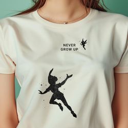disney peter pan never grow up silhouettes png, peter pan png, tinker bell digital png files