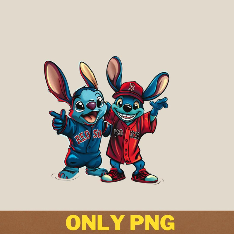 Stitch Vs Boston Red Sox East Meets PNG, Stitch PNG, Boston Red Sox Digital Png Files.jpg