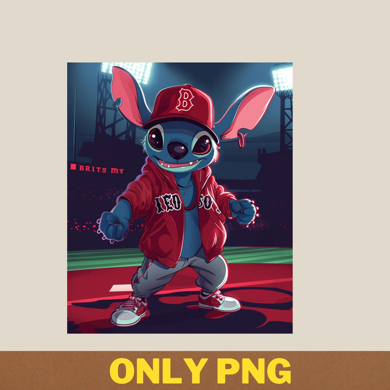 Stitch Vs Boston Red Sox Dugout Plans PNG, Stitch PNG, Boston Red Sox Digital Png Files.jpg