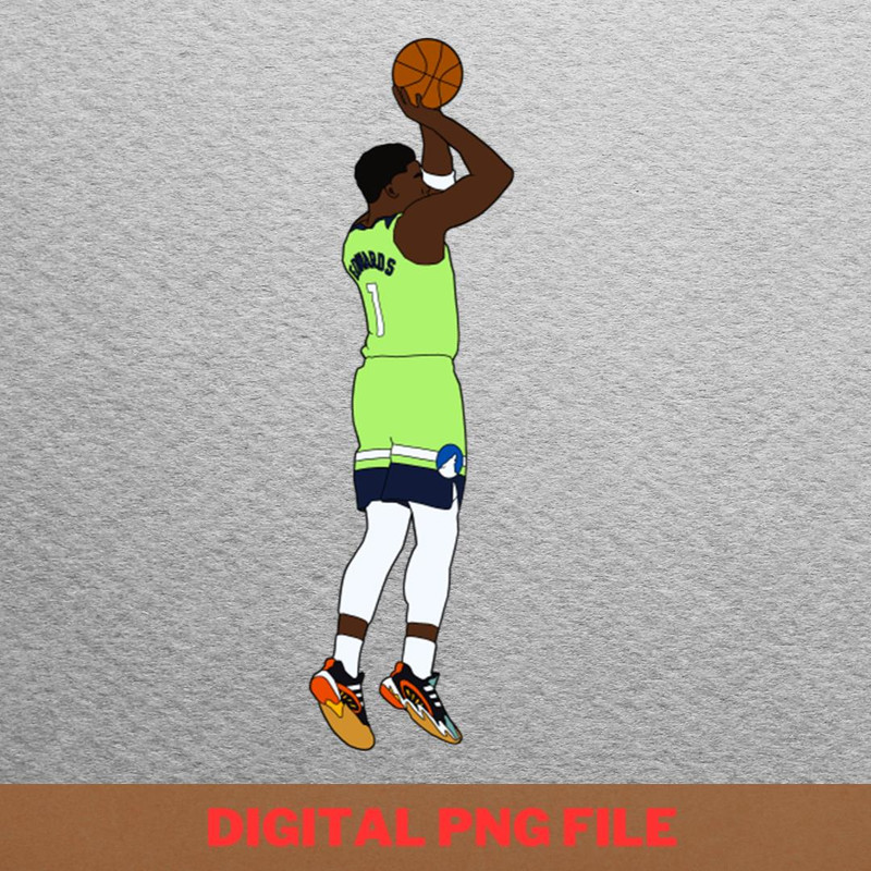 Ant Edwards Jumpshot Journey PNG, Anthony Edwards PNG, Basketball Player Digital Png Files.jpg