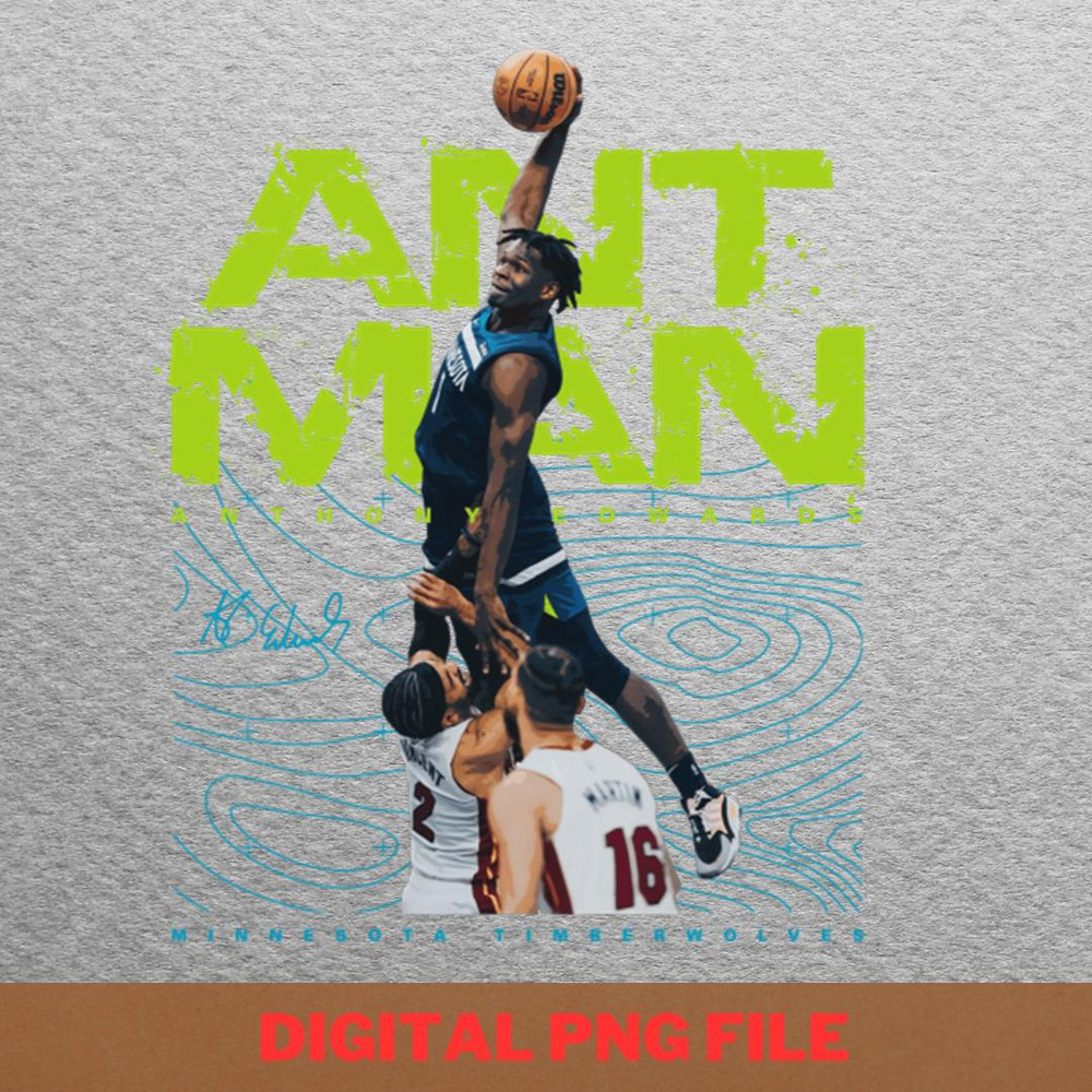 Anthony Edwards Game Winner PNG, Anthony Edwards PNG, Basketball Player Digital Png Files.jpg