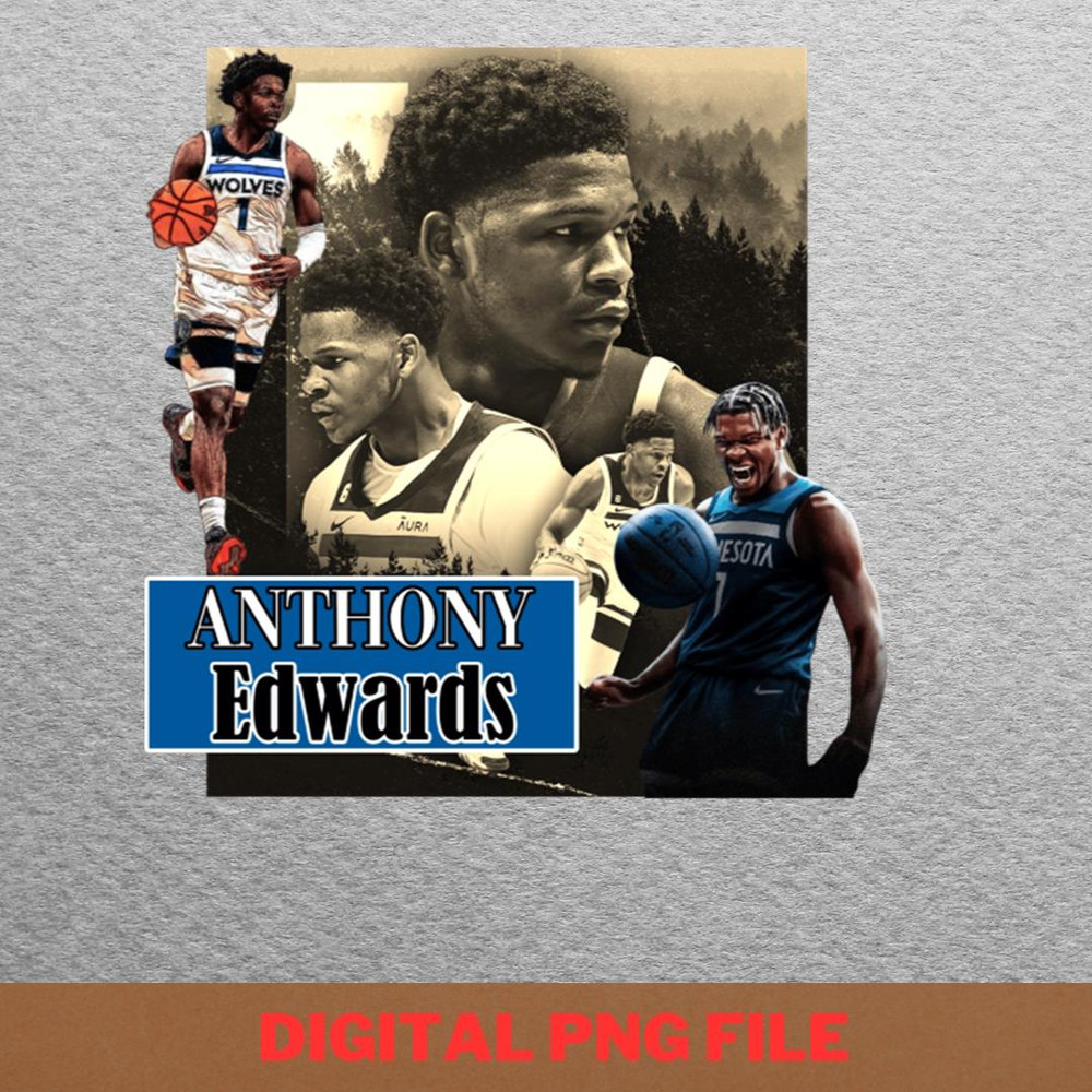 Anthony Edwards Offense PNG, Anthony Edwards PNG, Basketball Player Digital Png Files.jpg