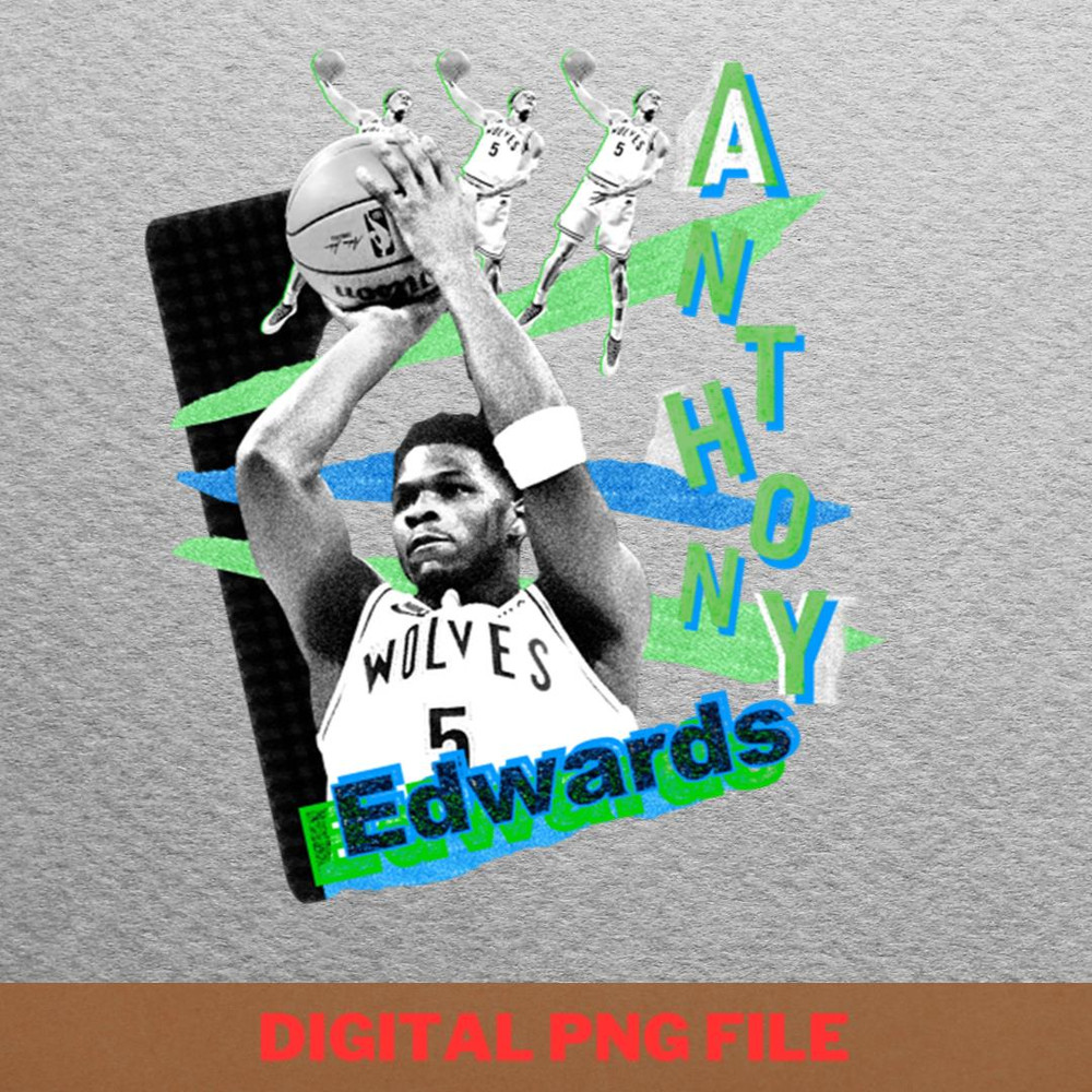 Anthony Edwards Predictor PNG, Anthony Edwards PNG, Basketball Player Digital Png Files.jpg