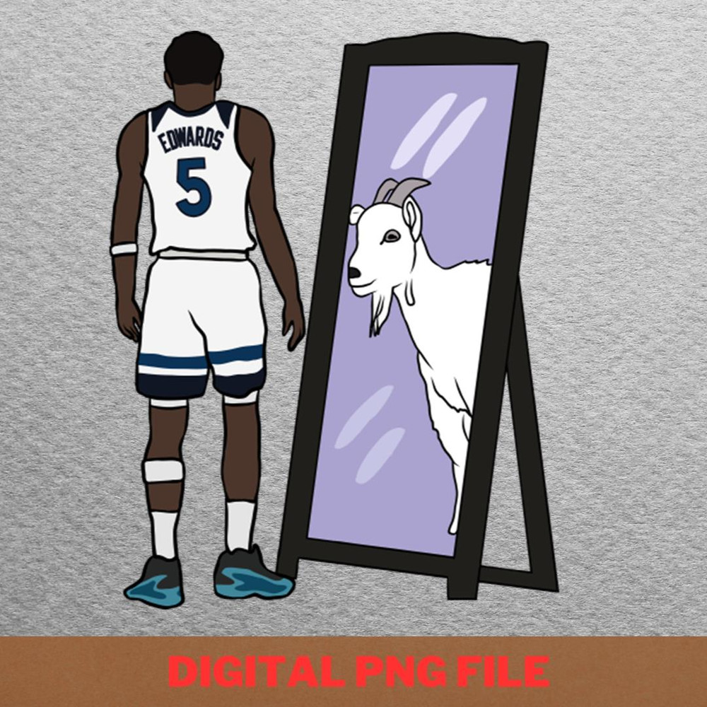Anthony Edwards Mirror Goat Agility PNG, Anthony Edwards PNG, Basketball Player Digital Png Files.jpg