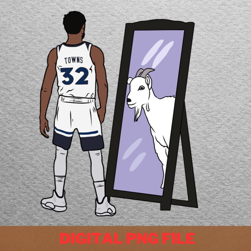 Karl Anthony Towns Mirror Goat Anthony Edwards Trials PNG, Anthony Edwards PNG, Basketball Player Digital Png Files.jpg