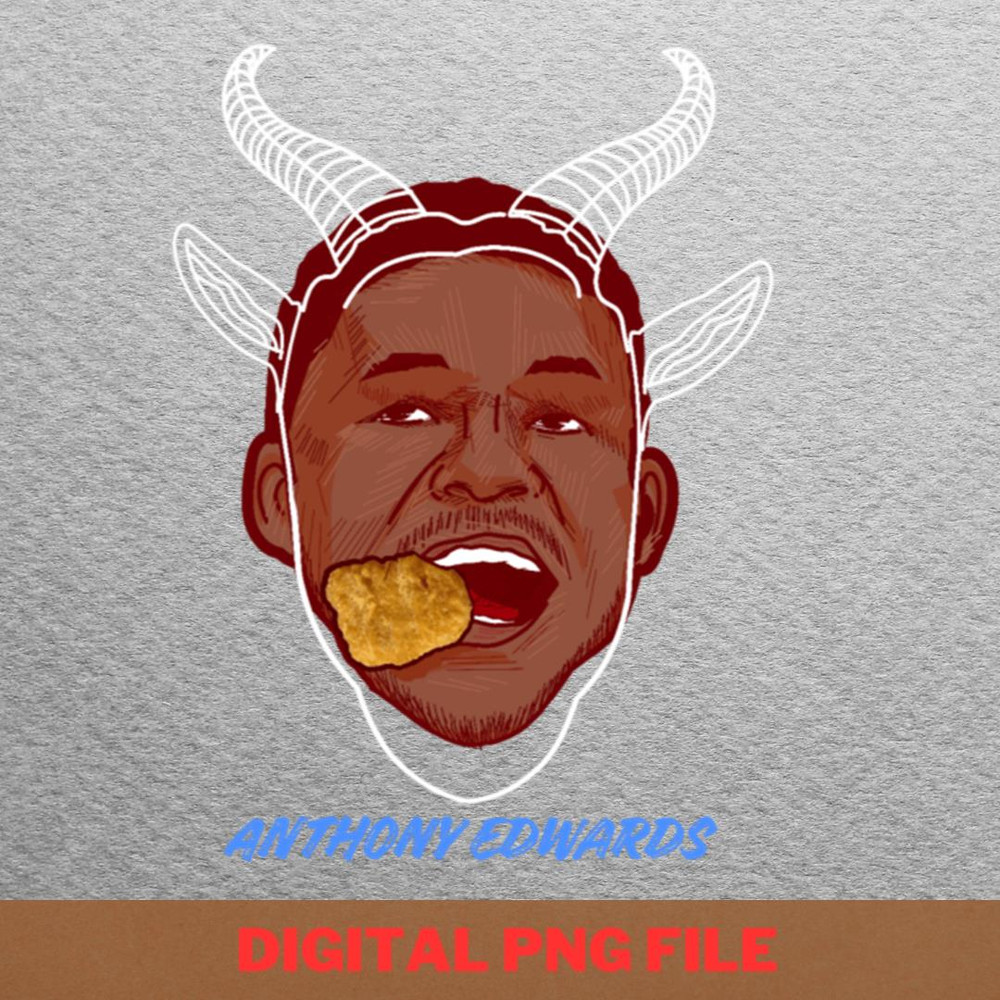 The Goat Anthony Edwards Eats Nuggets History PNG, Anthony Edwards PNG, Basketball Player Digital Png Files.jpg