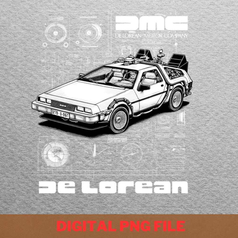Back To The Future Reflects PNG, Back To The Future PNG, Time Travel Digital Png Files.jpg
