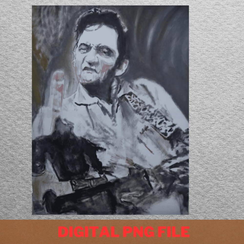 Johnny Cash Acoustic PNG, Johnny Cash PNG, Outlaw Country Digital Png Files.jpg