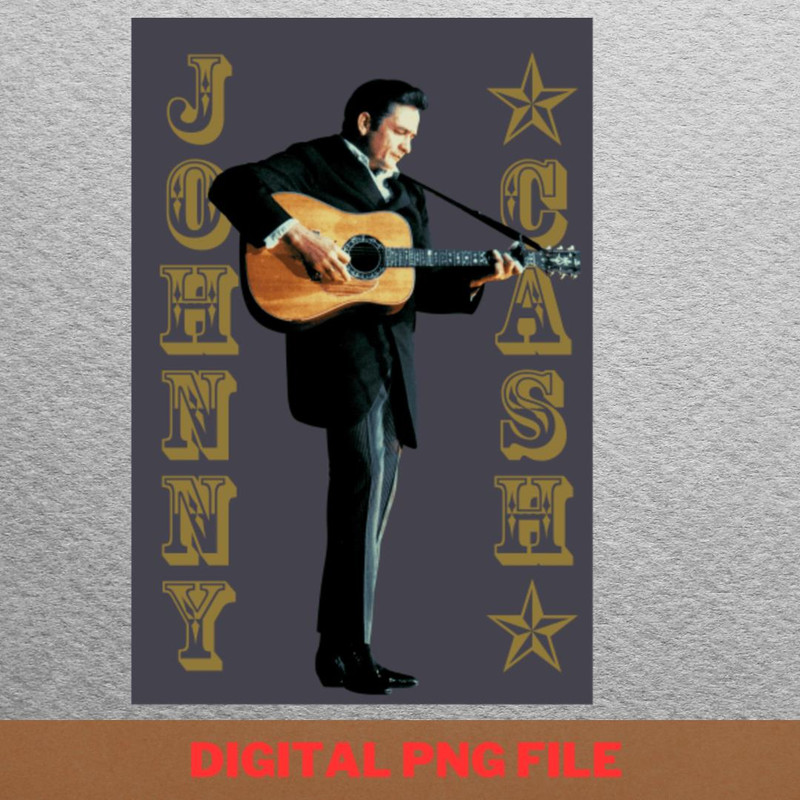Johnny Cash Banjo PNG, Johnny Cash PNG, Outlaw Country Digital Png Files.jpg