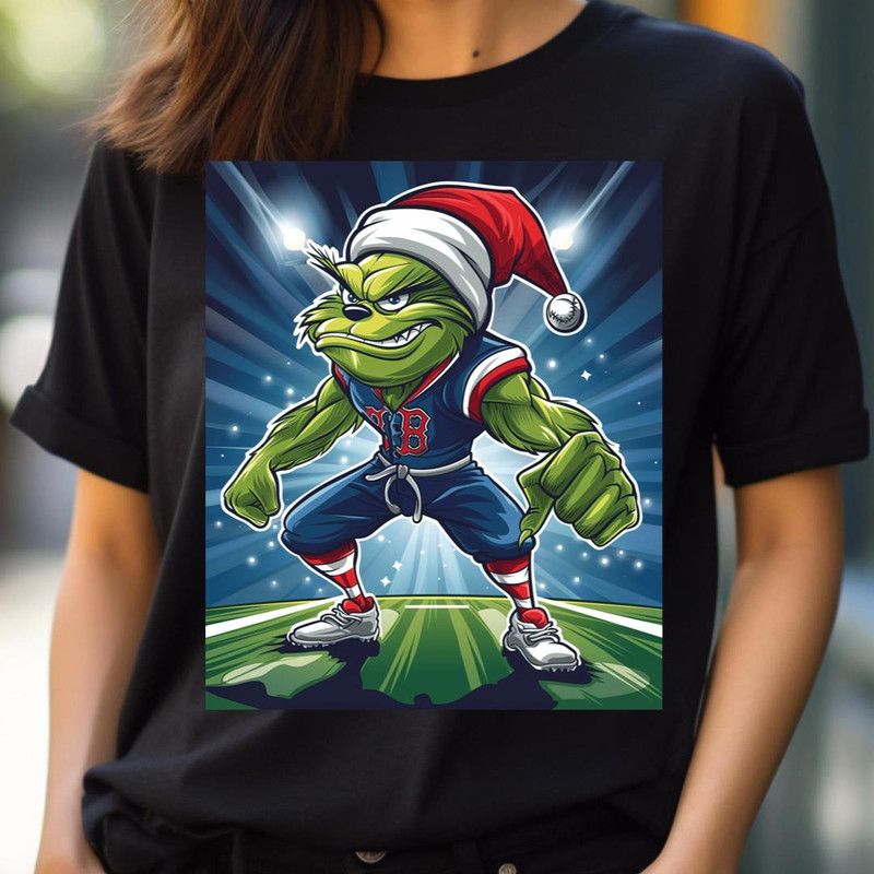 The Grinch Vs Boston Red Sox Snowball Slugger Swing PNG, The Grinch PNG, Boston Red Sox Digital Png Files.jpg